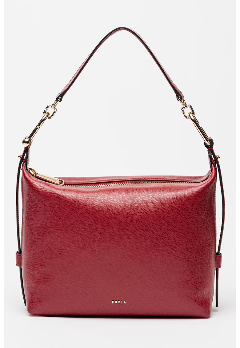 Furla Кожена чанта за рамо с отделяща се презрамка - Червен