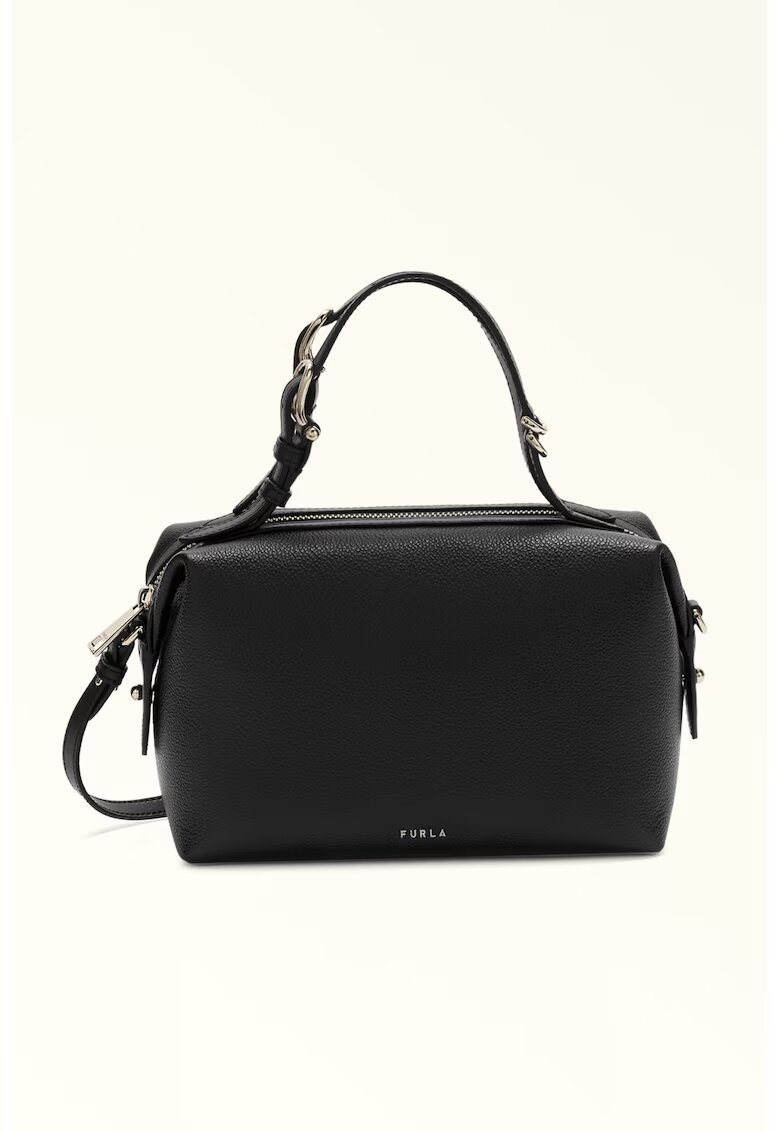Furla Кожена ръчна чанта Boston с допълнителна презрамка