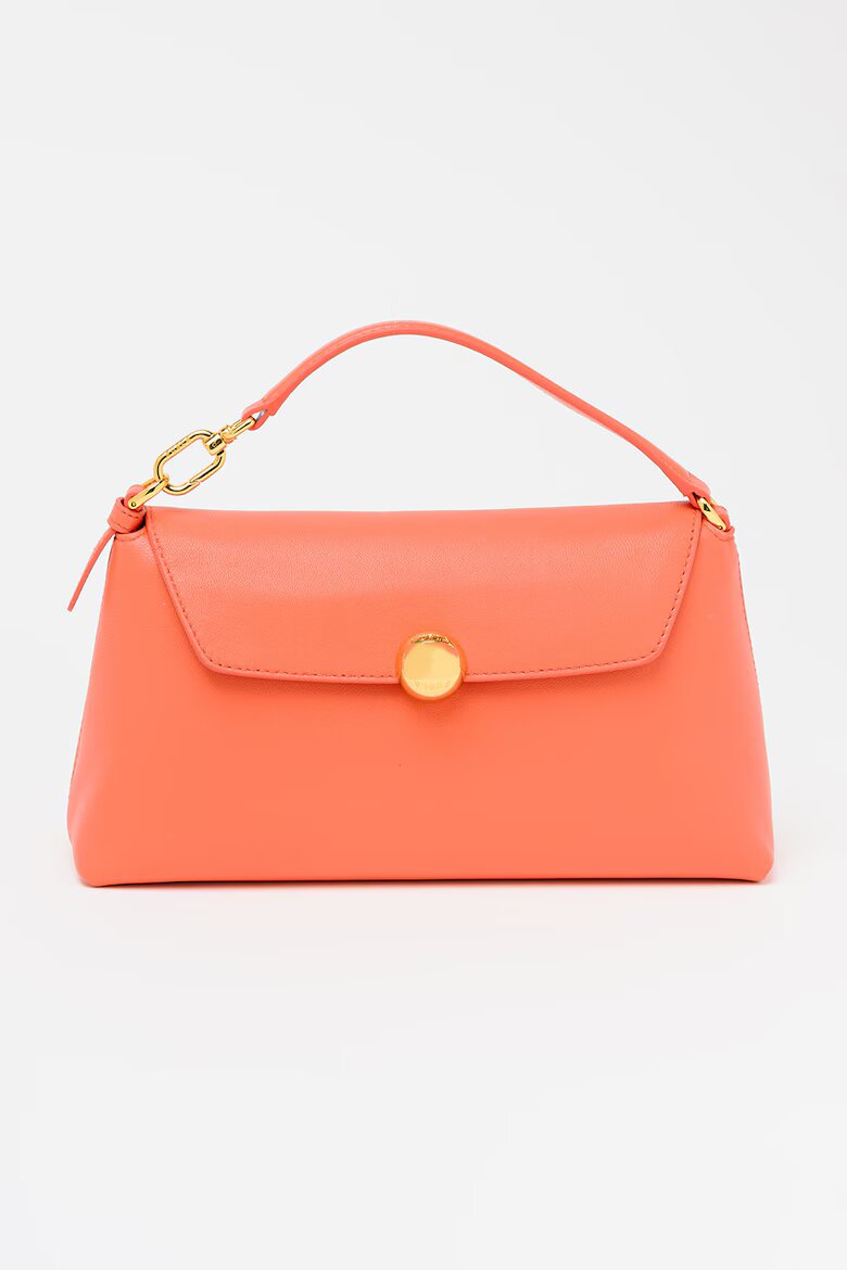 Furla Кожена ръчна чанта Sfera Soft с допълнителна презрамка Коралово червено