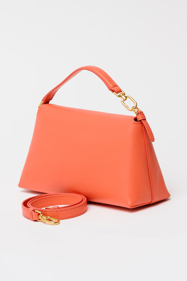 Furla Кожена ръчна чанта Sfera Soft с допълнителна презрамка Коралово червено