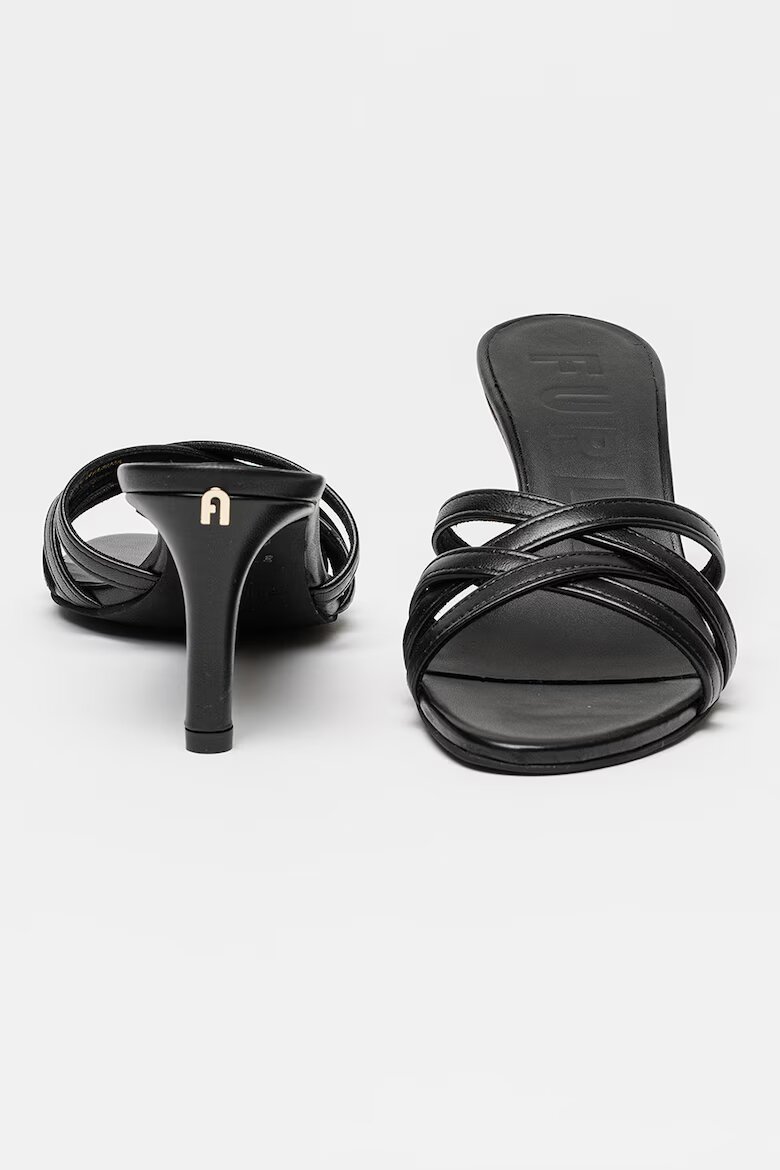 Furla Кожени чехли Essential с ток Черен