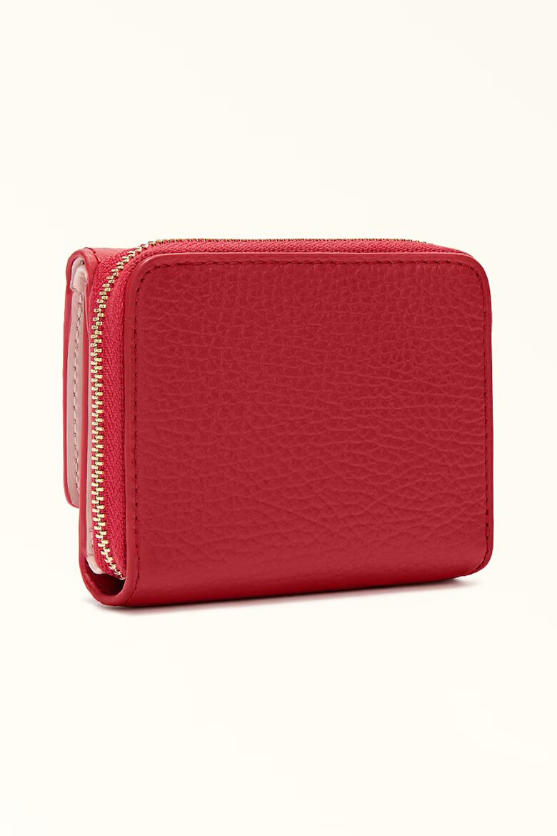 Furla Кожено портмоне с лого Червен