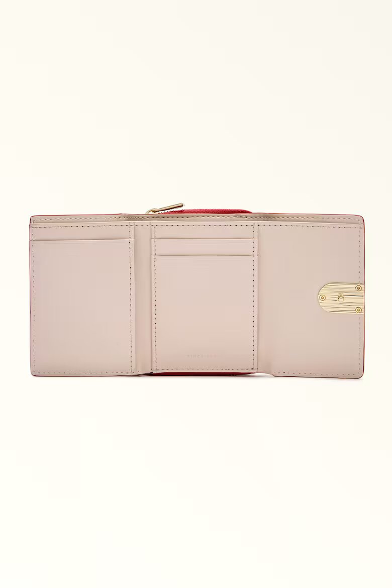 Furla Кожено портмоне с лого Червен