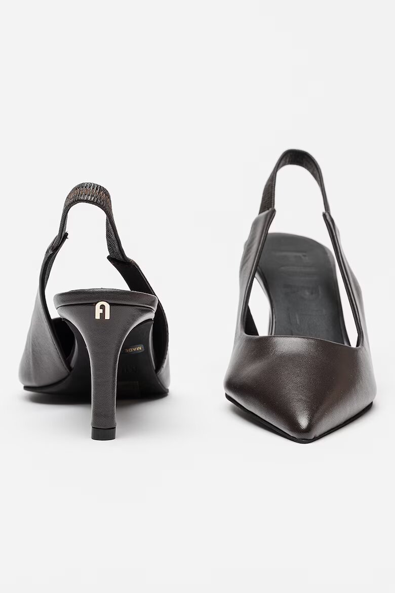 Furla Обувки с отворена пета и остър връх Тъмнокафяв