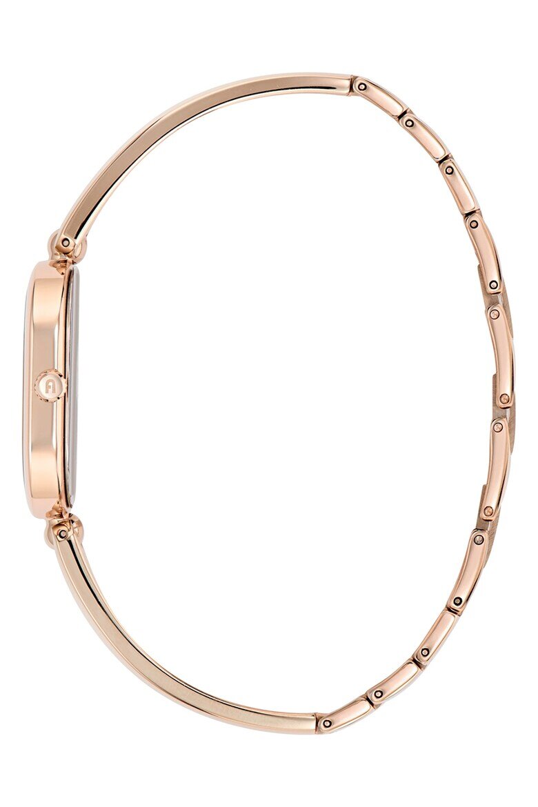 Furla Овален часовник от неръждаема стомана Rose Gold/Черен