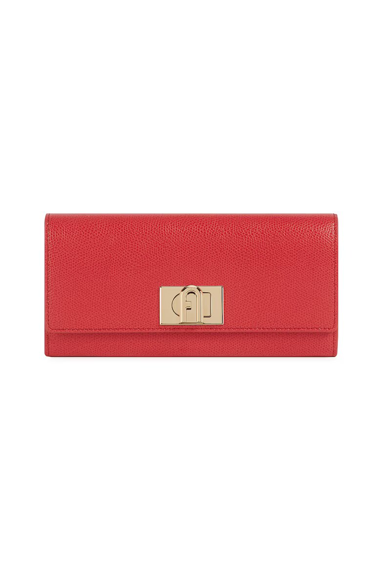 Furla Портмоне 1927 XL с двойно прегъване и метално лого Червен