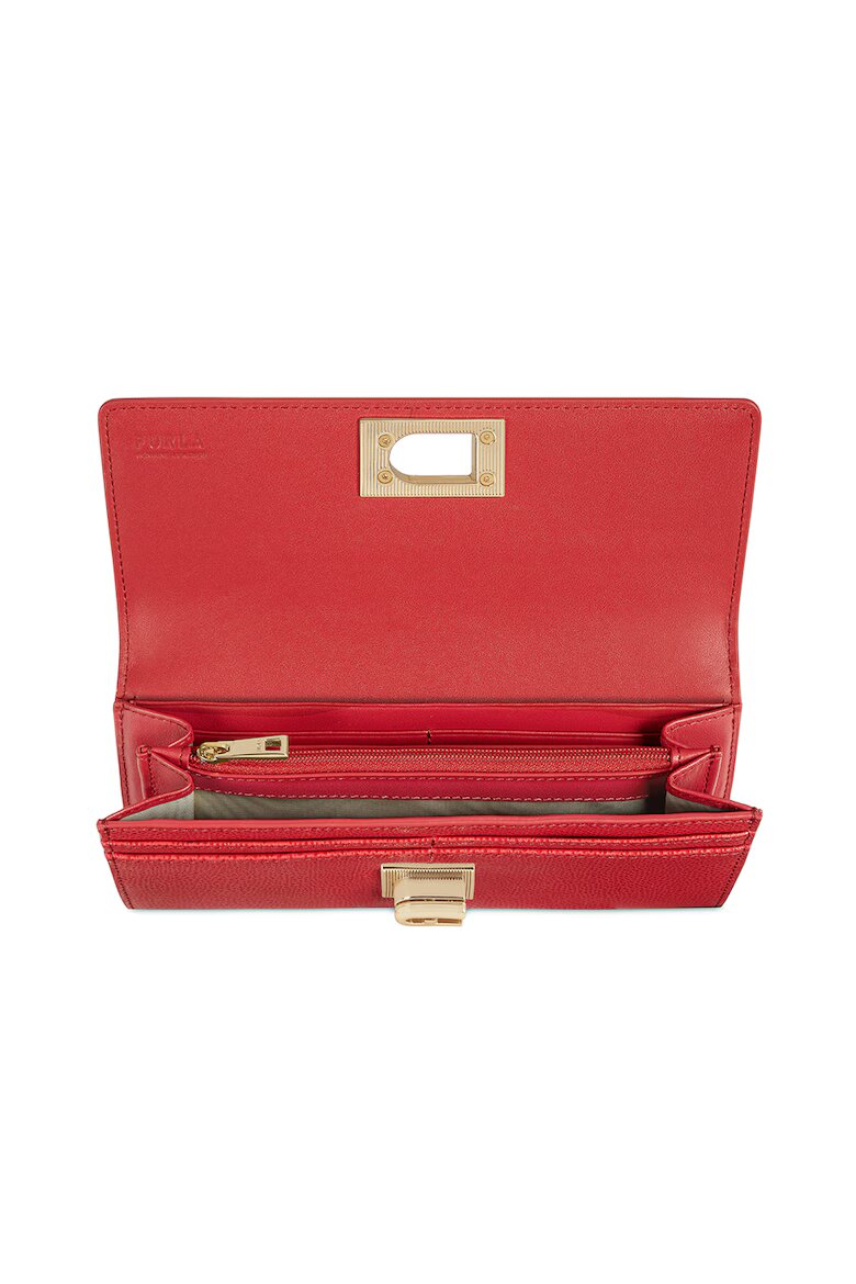 Furla Портмоне 1927 XL с двойно прегъване и метално лого Червен