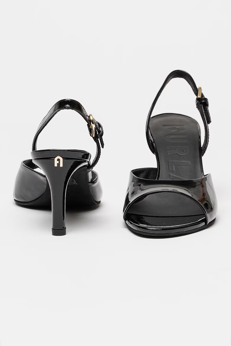 Furla Сандали Essential от лачена кожа Черен