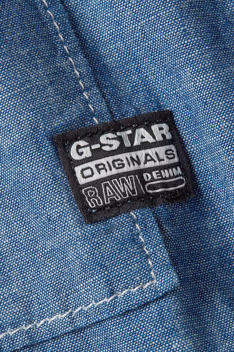 G-STAR Къса риза от органичен памук Прашно синьо