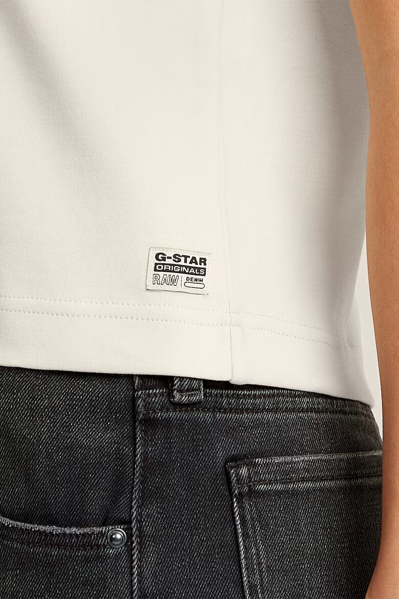 G-STAR Къса тениска от органичен памук Крем