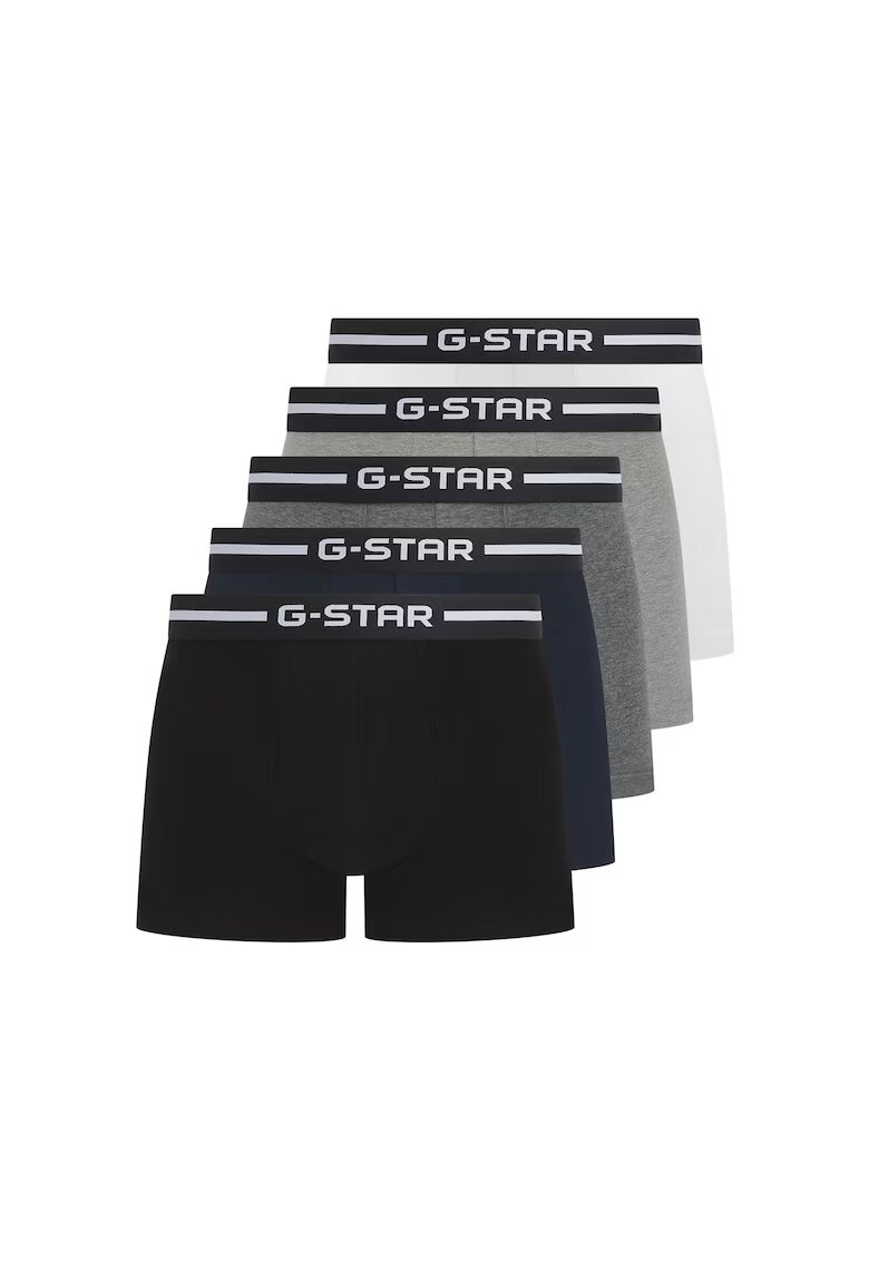 G-Star Raw Боксерки Hemlock - 5 чифта - Бял/Черен/Сив