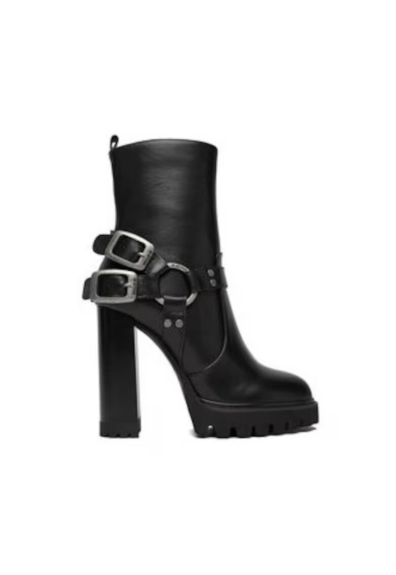 G STAR RAW Дамски боти EO-LING-LT2560-227 - Естествена кожа - Черни