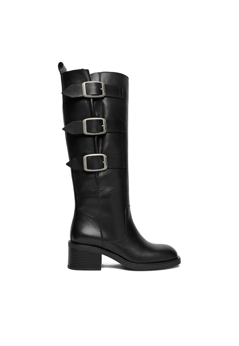 G STAR RAW Дамски ботуши естествена кожа - черни - EO-GUNES-4772-25