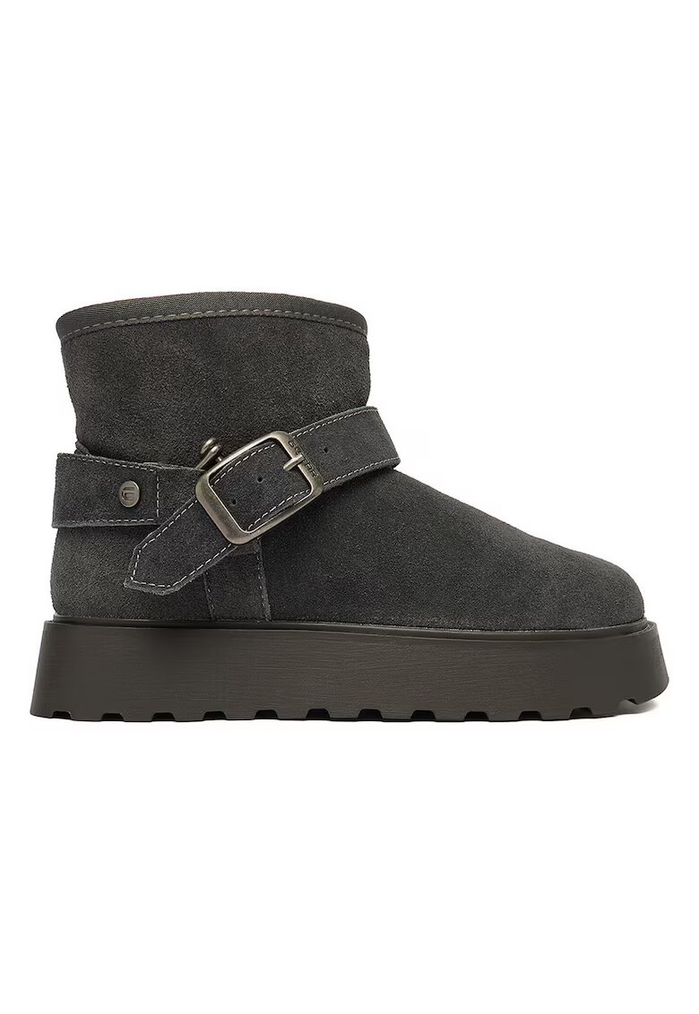 G STAR RAW Дамски ботуши - G-Star Raw - велур - сиви - изолирани - с платформа