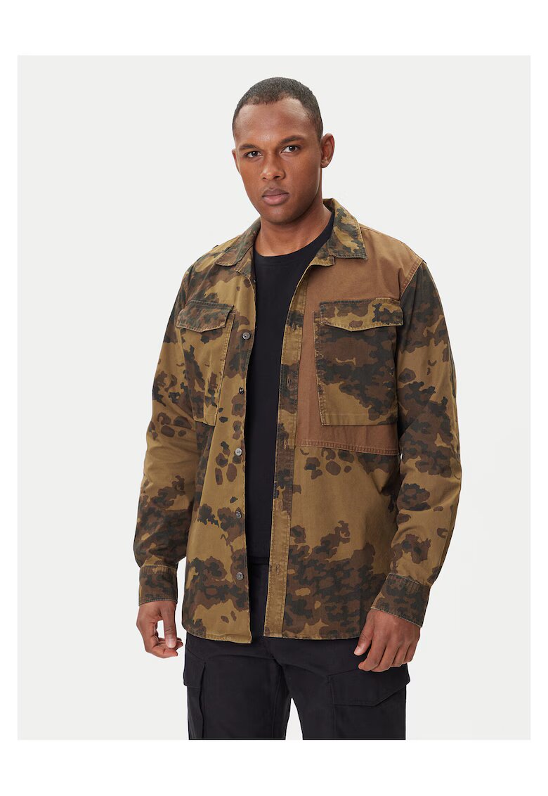 G STAR RAW Мъжка риза - кафява - памук