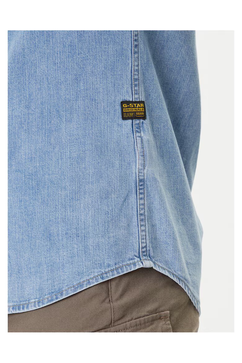G STAR RAW Мъжка риза Raw деним светлосиня Син