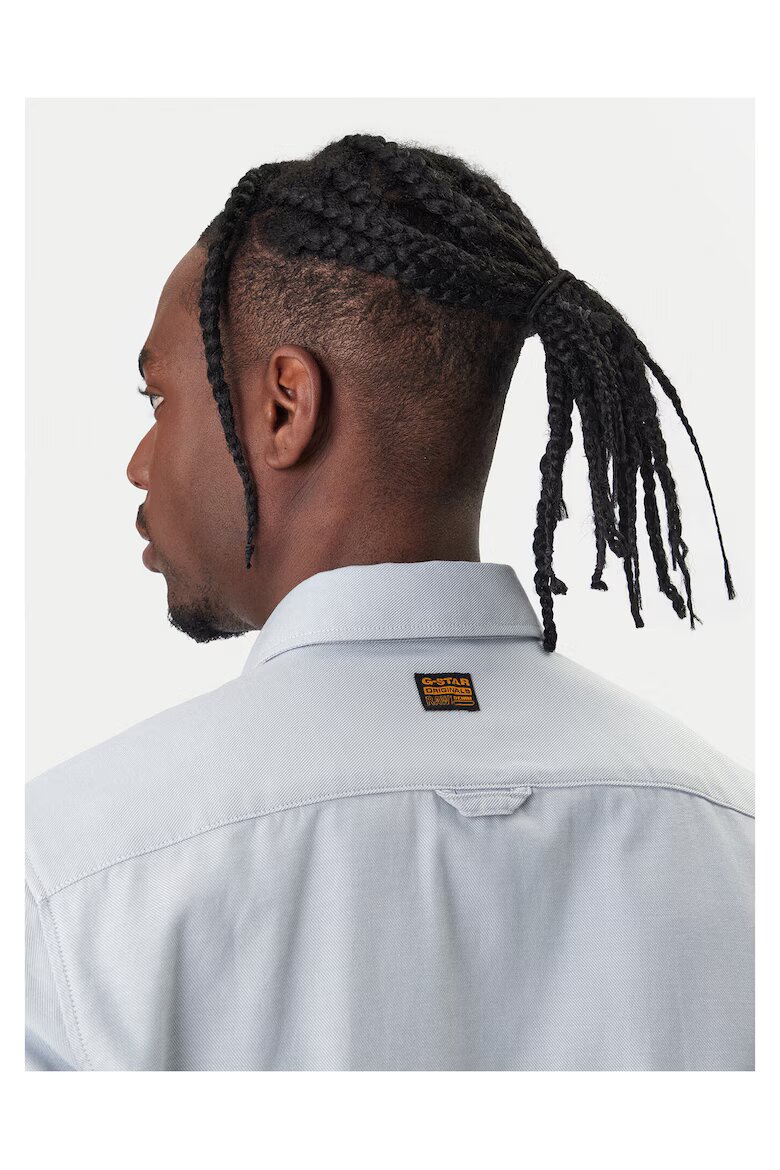 G STAR RAW Мъжка риза вталена кройка синя памук