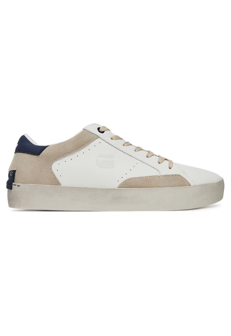 G STAR RAW Мъжки кецове - естествена кожа - бели
