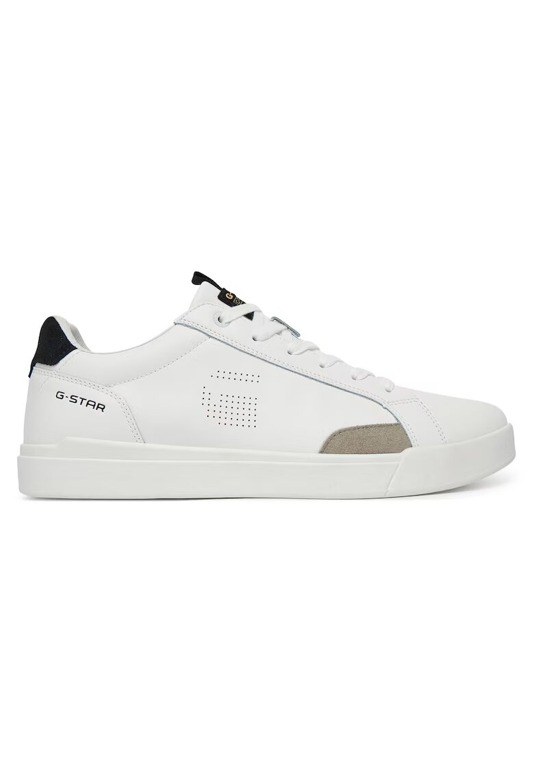 G STAR RAW Мъжки кецове естествена кожа - бели