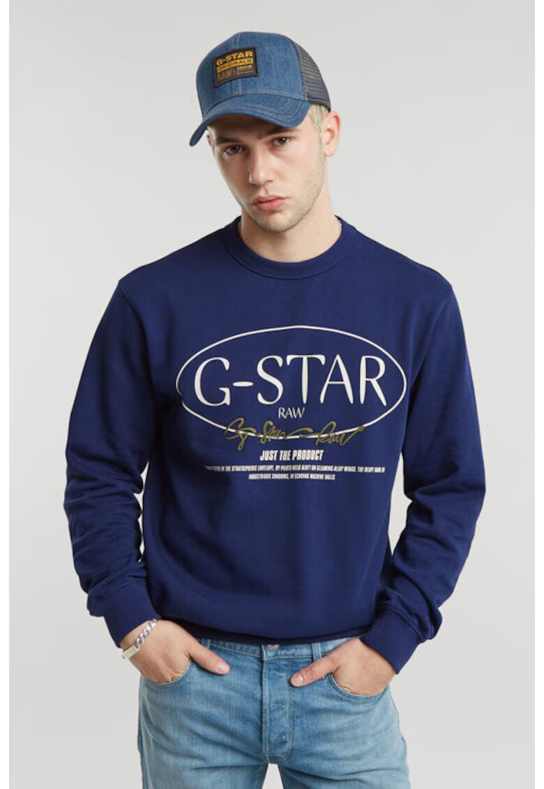 G-Star Raw Мъжки суитшърт - G Star Raw - 304421952 - Органичен памук - Син - Син