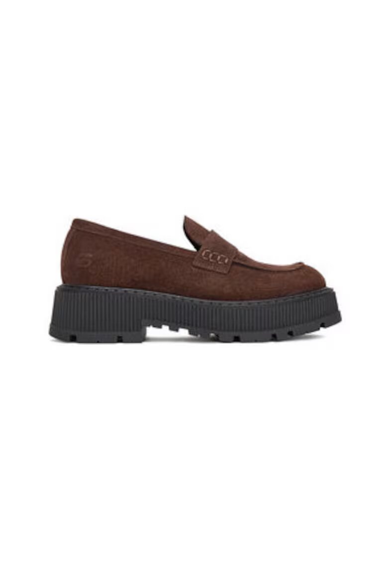 G STAR RAW Мокасини за дами G-Star Raw - естествена кожа - кафяви - слип-он - гумени презрамки