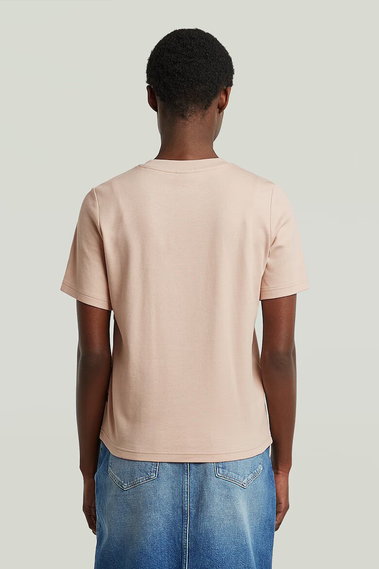 G-STAR Тениска от органичен памук Бледо розово