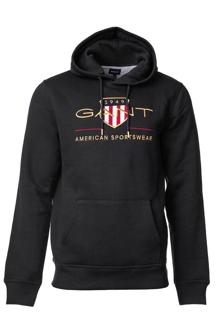 Gant Худи Archive Shield с бродирано лого - Черен