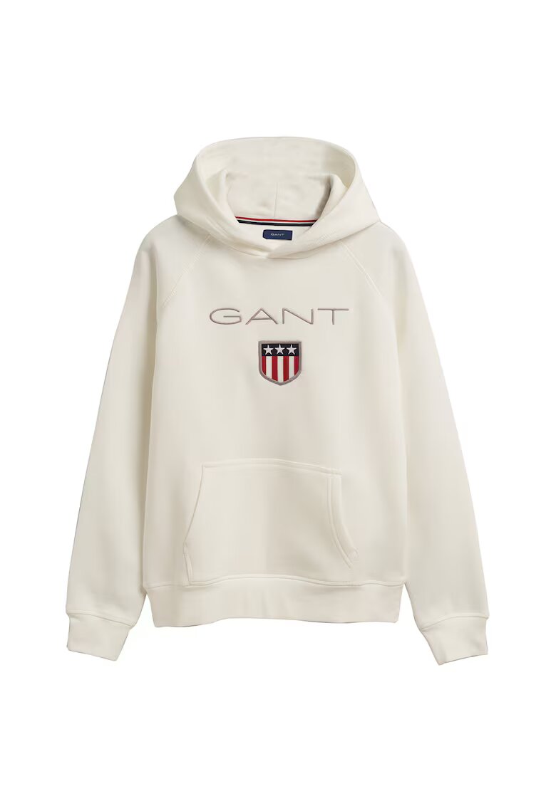 Gant Худи Shield с бродирано лого - Екрю