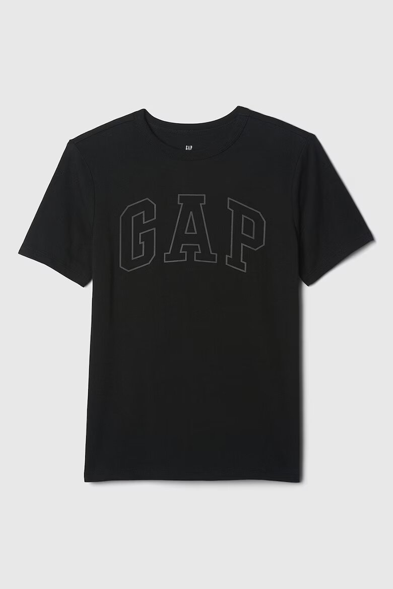 GAP Памучна тениска с лого Черен