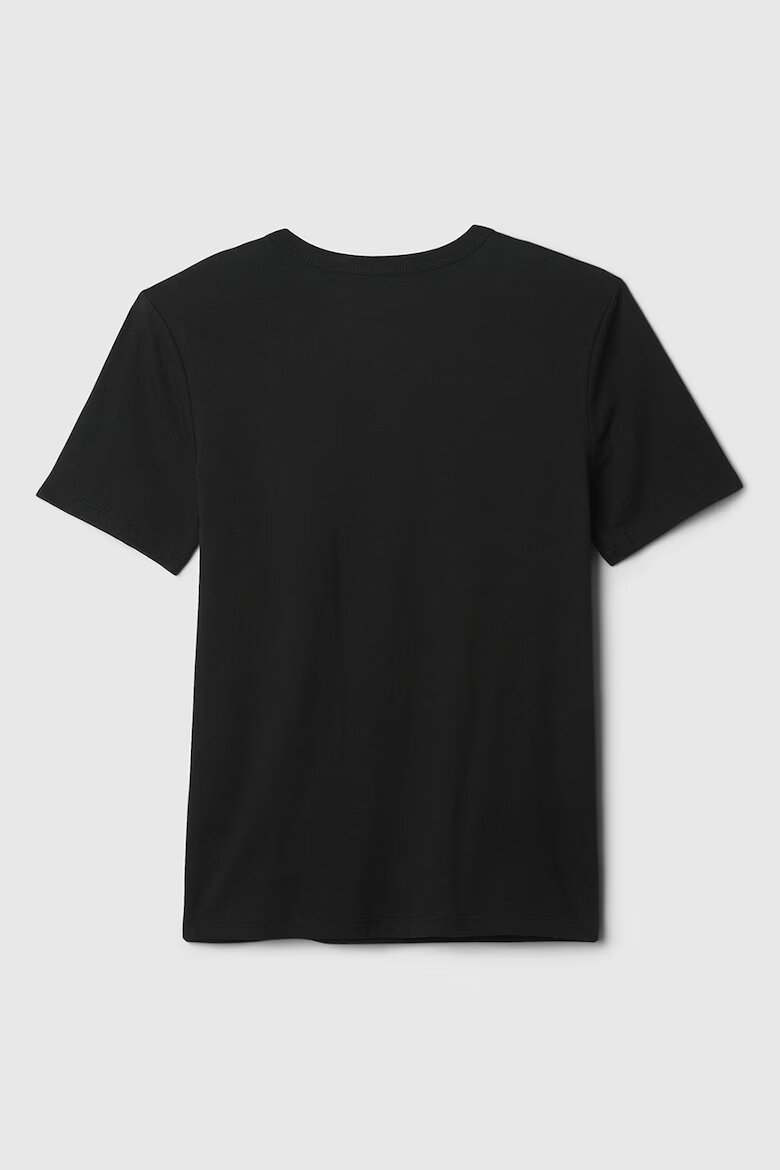 GAP Памучна тениска с лого Черен
