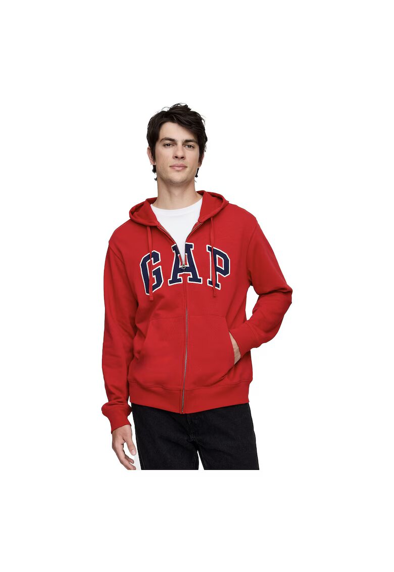 GAP Суитшърт Heritage Logo с цял цип 86845408