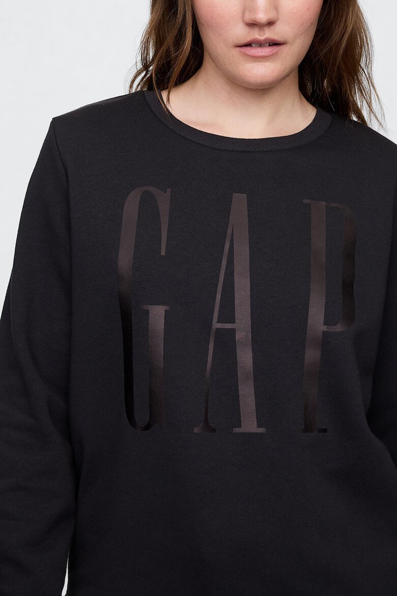 GAP Свободен суитшърт с лого Черен