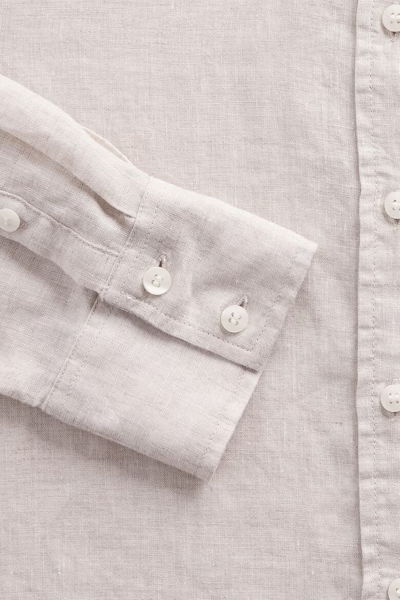 GAP Свободна ленена риза Светло кафяво