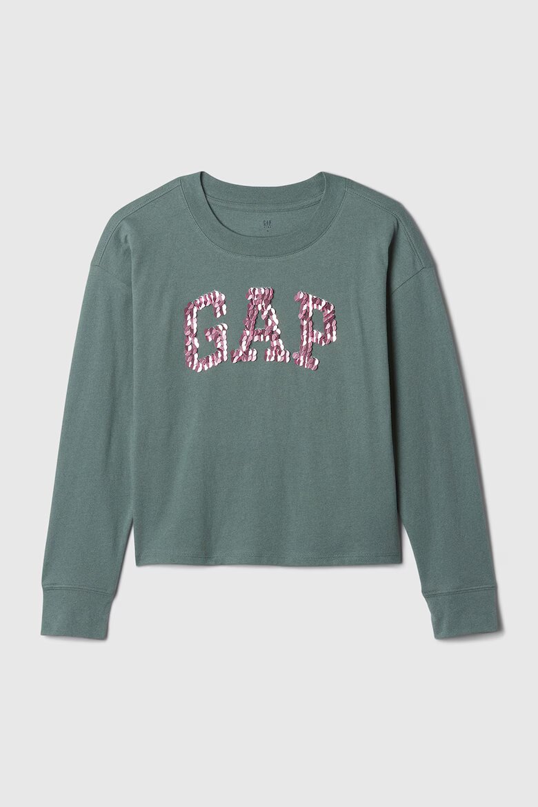 GAP Уголемена памучна блуза Зелени аспержи
