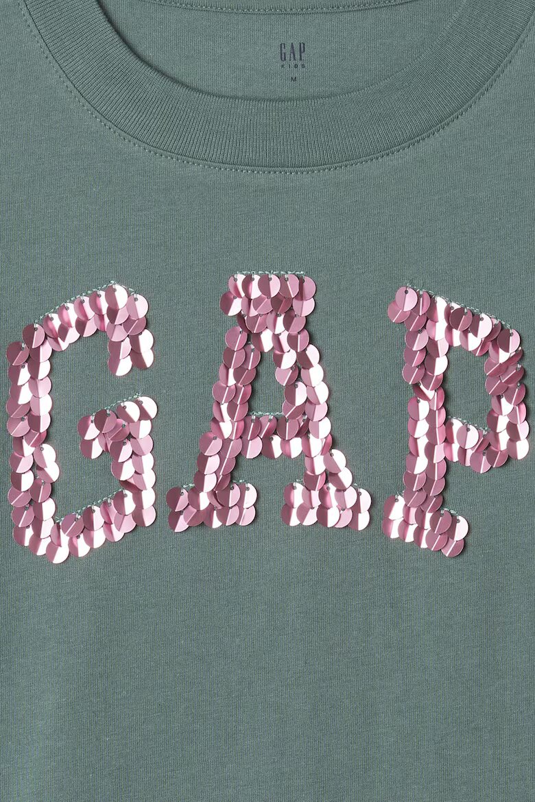 GAP Уголемена памучна блуза Зелени аспержи