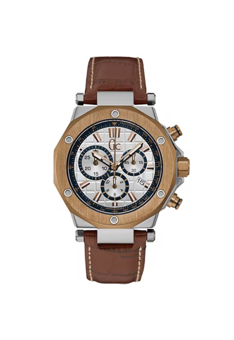 GC Мъжки часовник - - Guess Collection - -3 385438008 - Кафяв