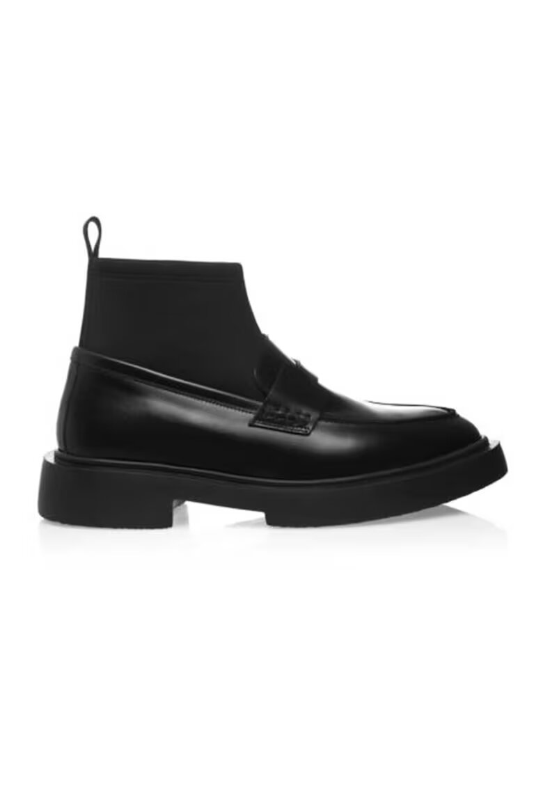 Gemelli Shoes Обувки Adam от кожа и текстил - Черен
