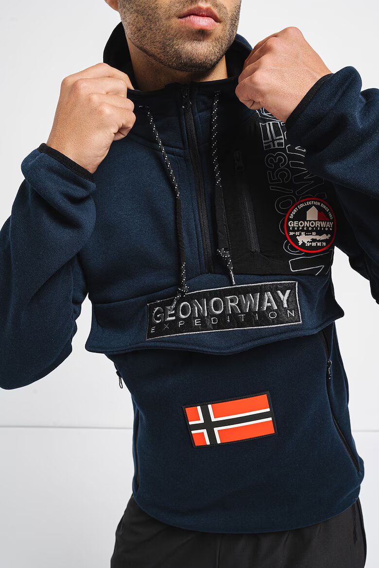 Geo Norway Худи Feretico с бродирано лого Черен/Тъмносин