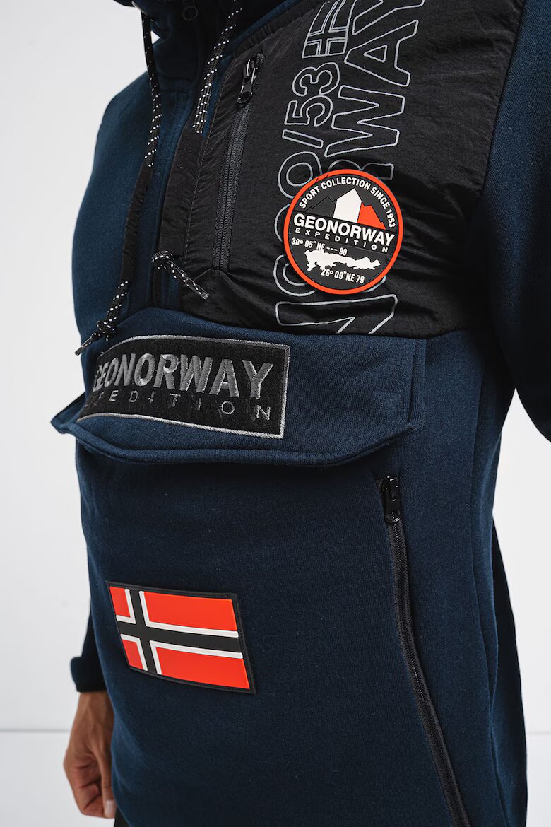 Geo Norway Худи Feretico с бродирано лого Черен/Тъмносин
