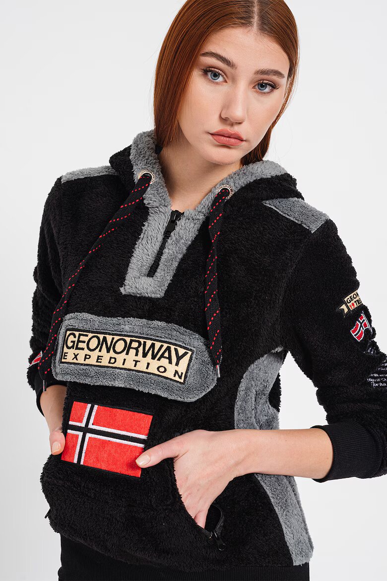 Geo Norway Поларено худи Gymclass Черен
