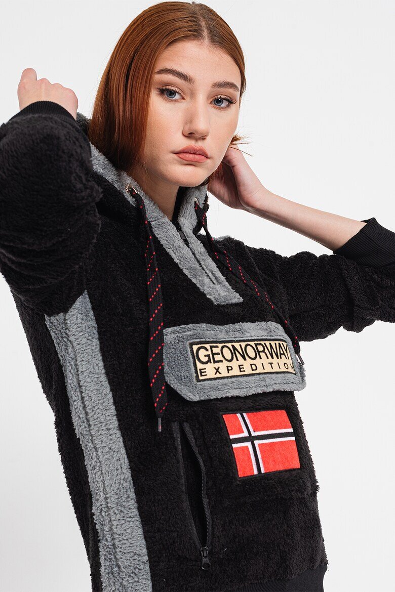 Geo Norway Поларено худи Gymclass Черен