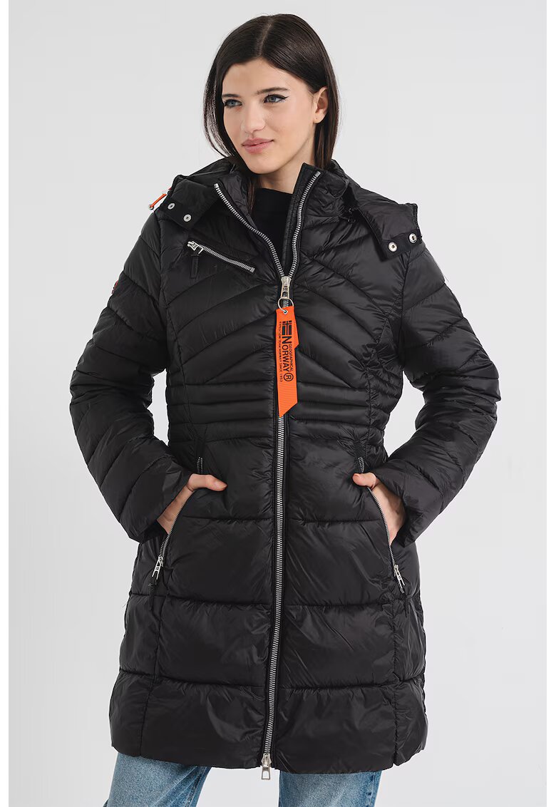 Geographical Norway Дълго подплатено зимно яке Bodaya - Черен