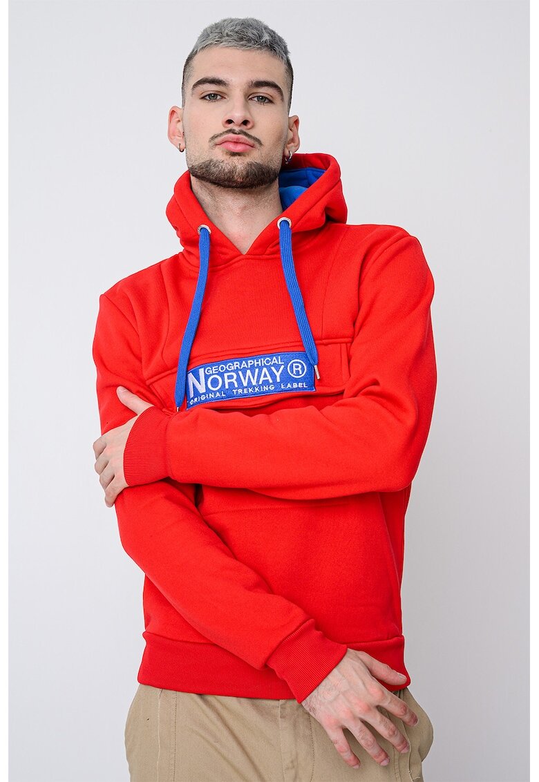 Geographical Norway Худи Gadrien с лого - Кралско Синьо/Аленочервен