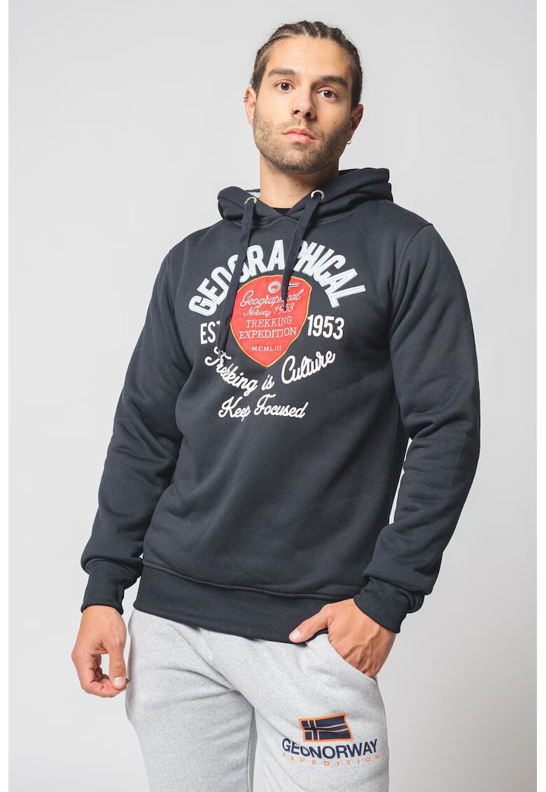 Geographical Norway Худи Garlon с лого - Червен/Бял/Тъмносин