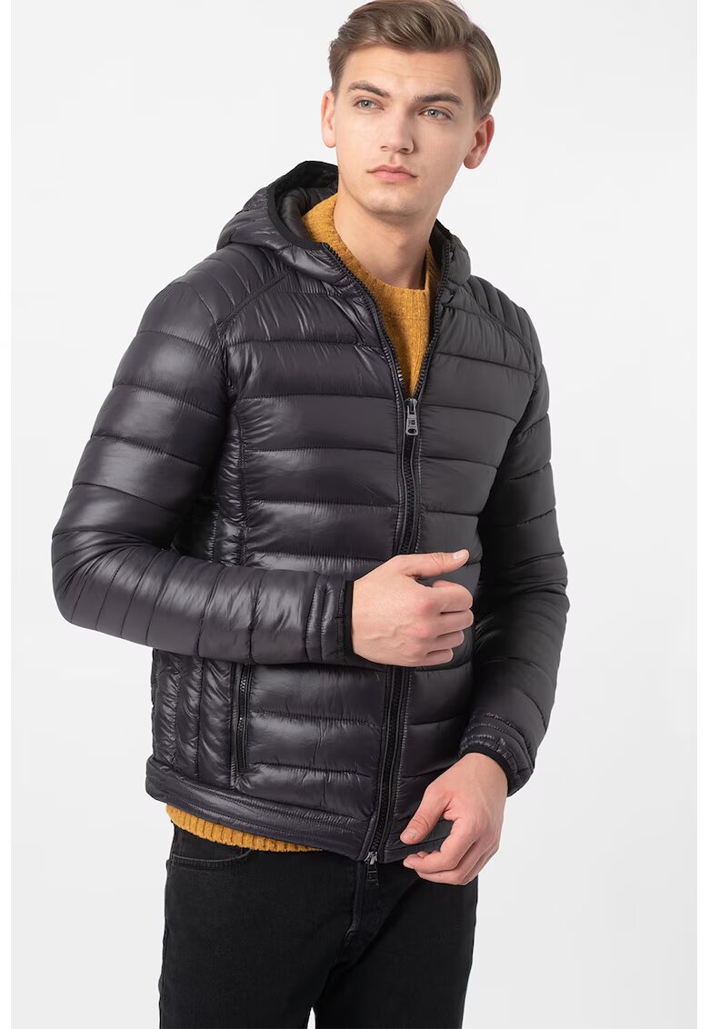 Geographical Norway Капитонирано зимно яке Abou с качулка - Tъмносив