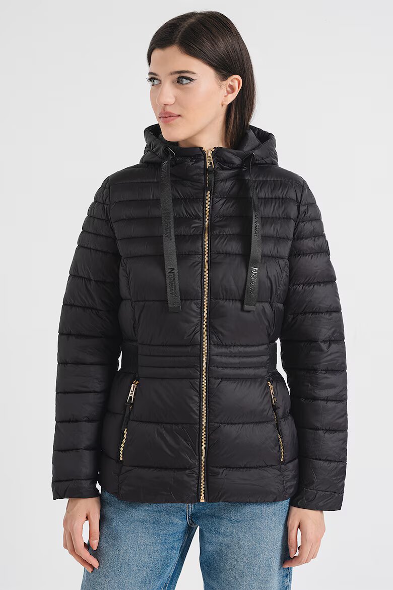 Geographical Norway Капитонирано зимно яке Beya с лого Черен