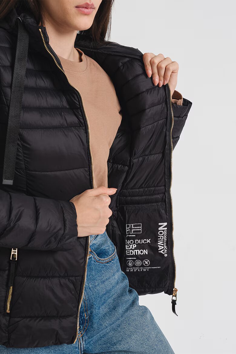 Geographical Norway Капитонирано зимно яке Beya с лого Черен