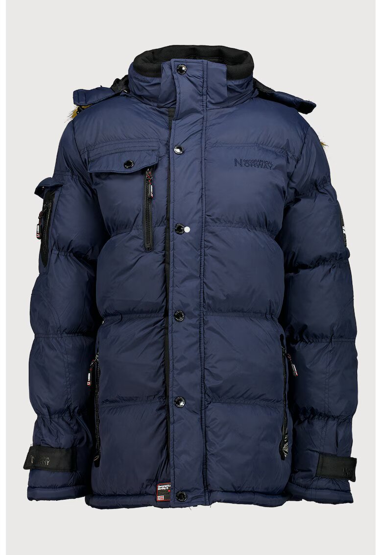 Geographical Norway Подплатена зимна парка Bonapart с качулка - Тъмносин