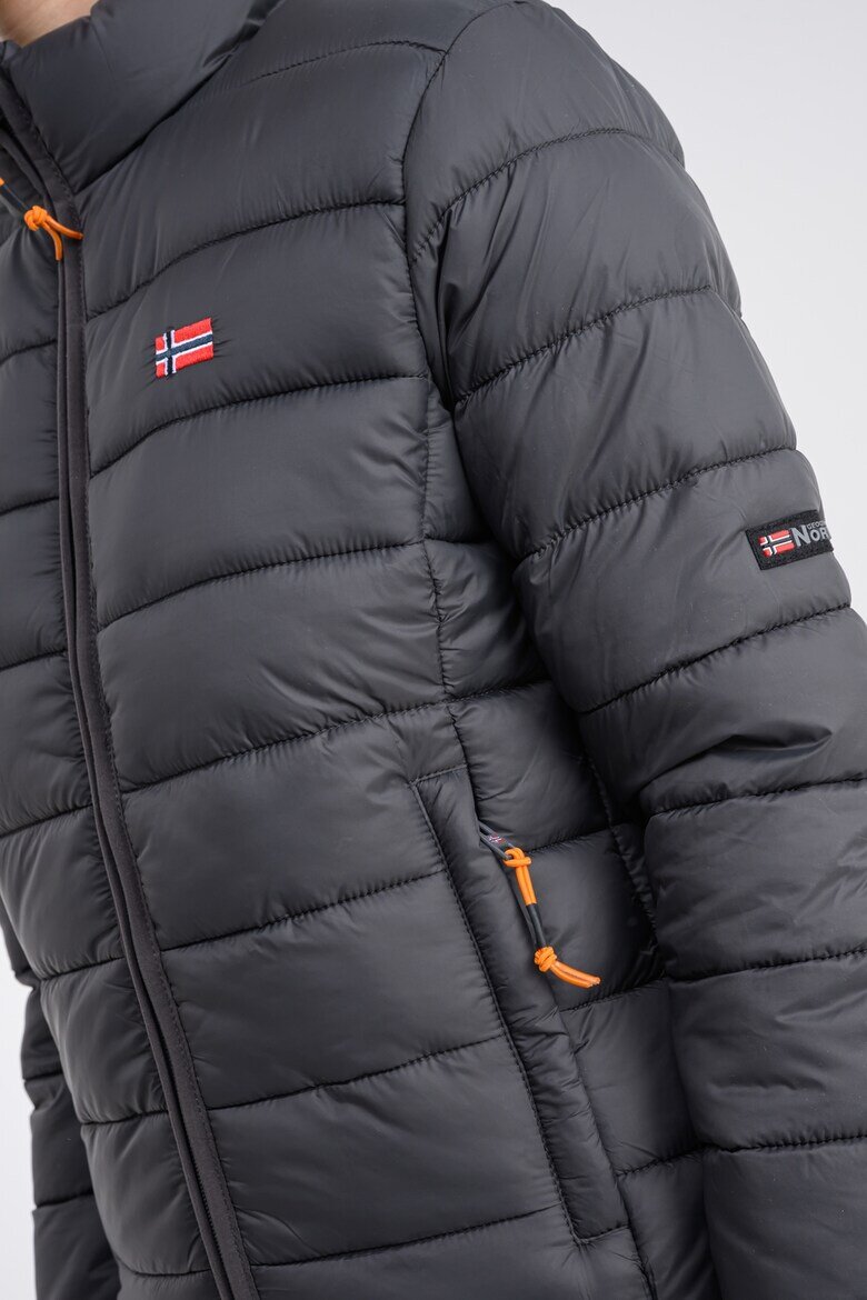 Geographical Norway Подплатено зимно яке Atikolor с джобове Антрацитно сиво