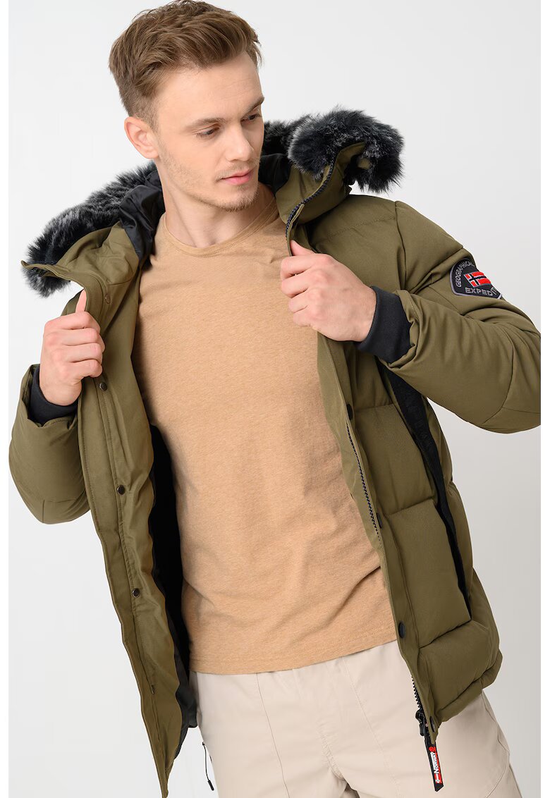 Geographical Norway Подплатено зимно яке Delote - Тъмно каки